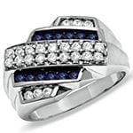 انگشتر پلاتین مردانه با نگین یاقوت کبود و الماس تراش برلیان مدل: platin2022