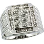 انگشتر پلاتین مردانه با نگین الماس تراش برلیان مدل: platin2023