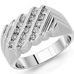 انگشتر پلاتین مردانه با نگین الماس تراش برلیان مدل: platin2024