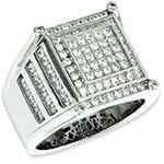 انگشتر پلاتین مردانه با نگین الماس تراش برلیان مدل: platin2032