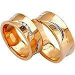 حلقه ست طلای ازدواج با نگین الماس تراش برلیان مدل: srd1337 