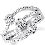 حلقه فلاور (flower) جواهر با نگین الماس تراش برلیان مدل : eng2123