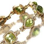 دستبند جواهر زبرجد و الماس تراش برلیان مدل: bdf1200