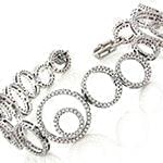 مدل دستبند جواهر الماس تراش برلیان با طلای سفید مدل: bdf1203