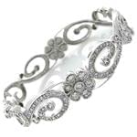 مدل دستبند فلاور طلا زنانه با نگین الماس تراش برلیان مدل: bdf1204