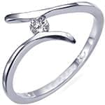 حلقه ازدواج طلا سفید با نگین برلیان مدل: eng2026 