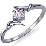 حلقه ازدواج طلا سفید با نگین برلیان مدل: eng2033