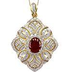 آویز طلا و جواهر با نگین عقیق و الماس تراش برلیان مدل: npdf13012