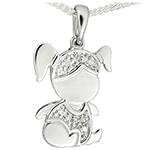 آویز بچه گانه جواهر با نگین الماس تراش برلیان طرح دختر مدل: pgb2052