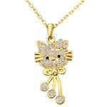 آویز بچه گانه جواهر با نگین الماس تراش برلیان طرح کیتی مدل: pgb2057