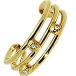 النگو طلا زرد با نگین الماس تراش برلیان مدل:bgfe1057 