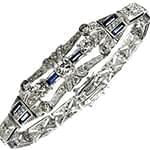 النگو طلا سفید با نگین الماس و یاقوت مدل:bgf1060 