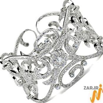 النگو طلا سفید با نگین الماس تراش برلیان مدل:bgf1063 