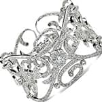 النگو طلا سفید با نگین الماس تراش برلیان مدل:bgf1063 