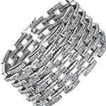 النگو طلا سفید با نگین الماس تراش برلیان مدل:bgf1065 