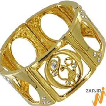 النگو طلا زرد با نگین الماس تراش برلیان مدل:bgf10671 