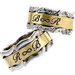 حلقه ست ازدواج طلا با نگین الماس تراش برلیان با حکاکی اسامی مدل: srd1413