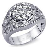 حلقه فلاور (flower) جواهر با نگین الماس تراش برلیان مدل : eng2181