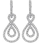 گوشواره طلا و جواهر با نگین الماس تراش برلیان مدل: ebf2105