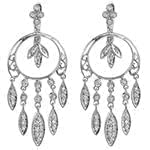 گوشواره طلا و جواهر با نگین الماس تراش برلیان مدل: ebf2106