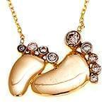 گردن آویز طلای زرد با نگین الماس تراش برلیان: مدل nfg1022