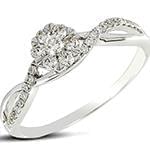 حلقه فلاور (flower) جواهر با نگین الماس تراش برلیان مدل : eng2134