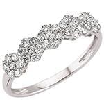 حلقه فلاور (flower) جواهر با نگین الماس تراش برلیان مدل : eng2138