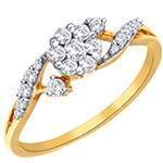 حلقه فلاور (flower) جواهر با نگین الماس تراش برلیان مدل : eng2141