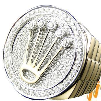 انگشتر رولکسی مردانه جواهر با الماس تراش برلیان: مدل rgm14755