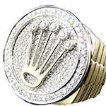 انگشتر رولکسی طلا و جواهر با الماس تراش برلیان: مدل rgm14755