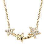 گردن آویز ستاره با نگین الماس تراش برلیان و طلای زرد مدل: nfg1037