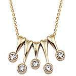 گردن آویز الماس تراش برلیان و طلای زرد مدل: nfg1048