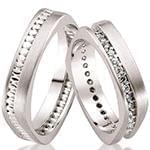 حلقه ست طلای ازدواج با نگین الماس تراش برلیان مدل: srd1351