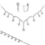 سرویس طلای عروس با نگین الماس تراش برلیان مدل: bset2179