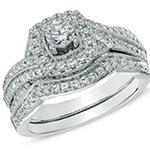 حلقه طلای زنانه با نگین تخمه الماس و الماس تراش برلیان دیواره مدل: RDF1080