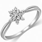 حلقه طلای فلاور (flower) با نگین الماس تراش برلیان مدل : eng2149