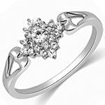 حلقه طلای فلاور (flower) با نگین الماس تراش برلیان مدل : eng2152