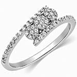 حلقه طلای فلاور (flower) با نگین الماس تراش برلیان مدل : eng2153