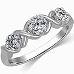 حلقه طلای فلاور (flower) با نگین الماس تراش برلیان مدل : eng2154