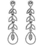 گوشواره طلا و جواهر با نگین الماس تراش برلیان مدل: ebf2075