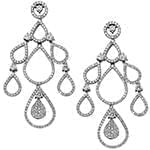 گوشواره طلا و جواهر با نگین الماس تراش برلیان مدل: ebf2077