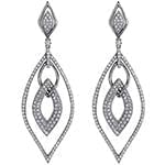 گوشواره طلا و جواهر با نگین الماس تراش برلیان مدل: ebf2078