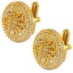 دکمه سردست طلا و جواهر با نگین الماس تراش برلیان مدل: cdm1113