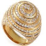 انگشتر طلای رزگلد زنانه با نگین الماس تراش برلیان طرح گنبدی مدل: ring2101