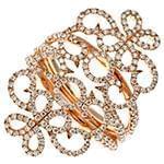 انگشتر طلای رزگلد زنانه با نگین الماس تراش برلیان طرح کشیده مدل: ring2109