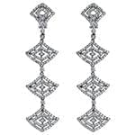 گوشواره طلا و جواهر با نگین الماس تراش برلیان مدل: ebf2087