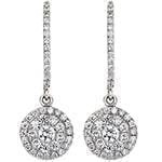 گوشواره طلا و جواهر با نگین الماس تراش برلیان مدل: ebf2088