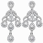 گوشواره طلا و جواهر با نگین الماس تراش برلیان مدل: ebf2094