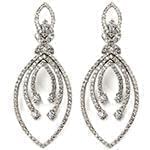 گوشواره طلا و جواهر با نگین الماس تراش برلیان مدل: ebf2098