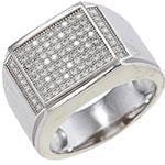 انگشتر پلاتین مردانه با نگین الماس تراش برلیان مدل: platin2035